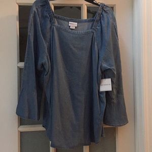 NWT Liz Claiborne denim tunic, size XL